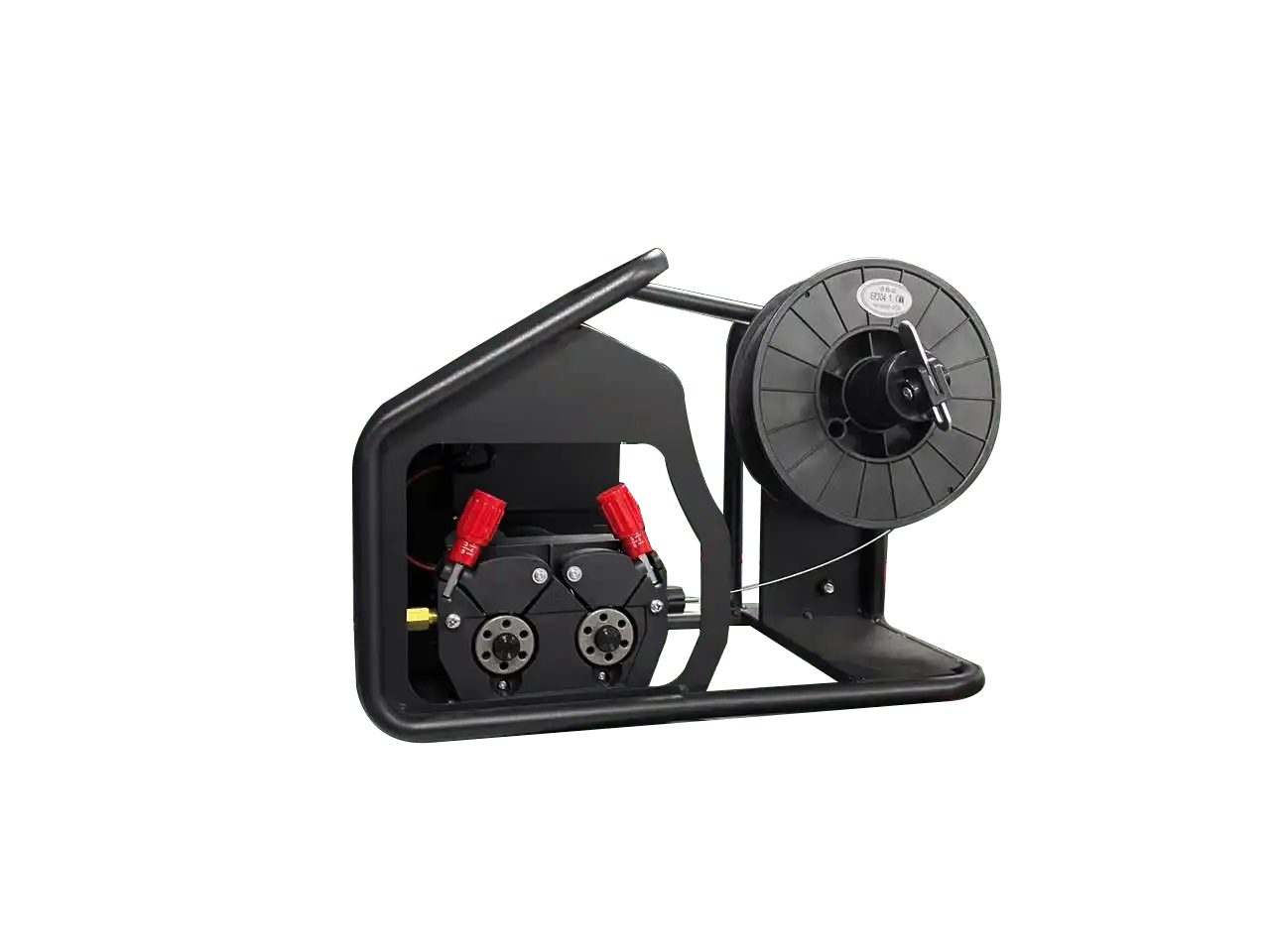 X1 Pro wire feeder in operation connected to a laser welder.