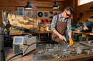 Desktop laser welding titanium in a small workshop with argon shielding gas