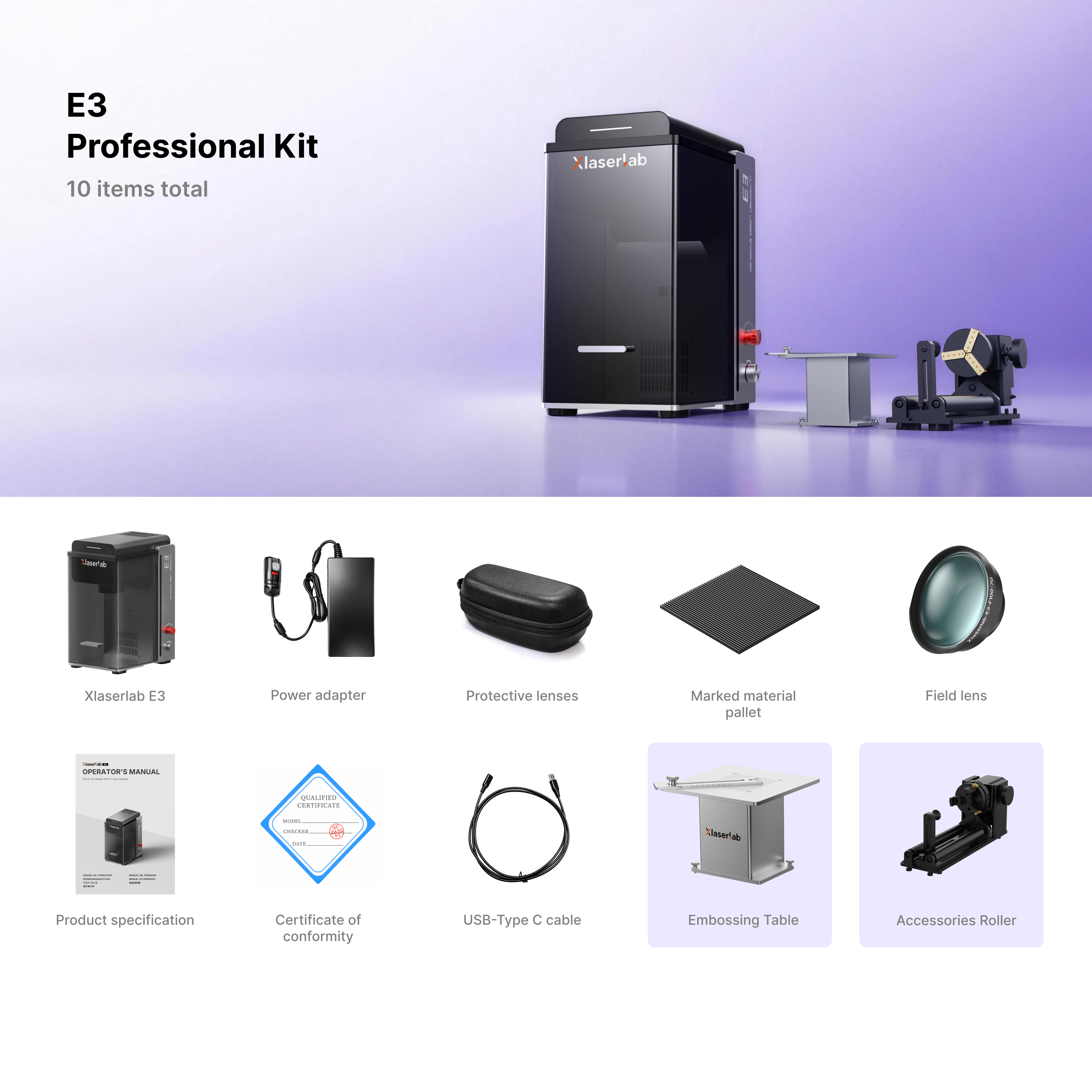 Grabadora Láser UV XLaserlab E3 de 10W