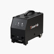 Portable Xlaserlab laser welding machine with wheels, power button, and wire feed controls for professional use.