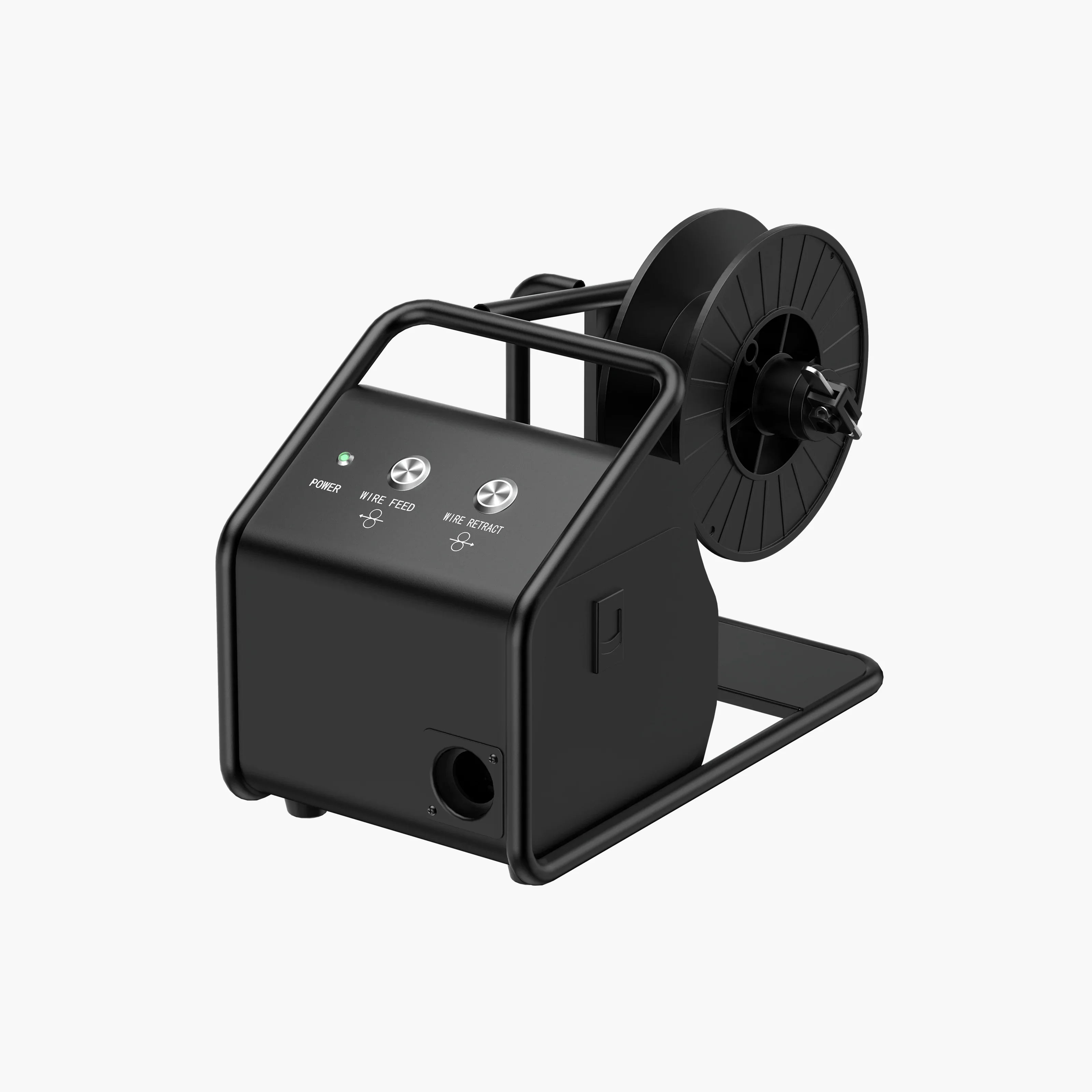 Portable laser welding machine with wire feed and retract controls
