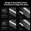Portable laser welder with single & dual wire feed for precision high-fill metal joints