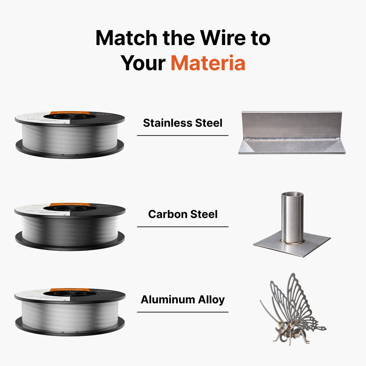 X1 Pro Stainless Steel, Aluminum & Carbon Steel Welding Wire Set