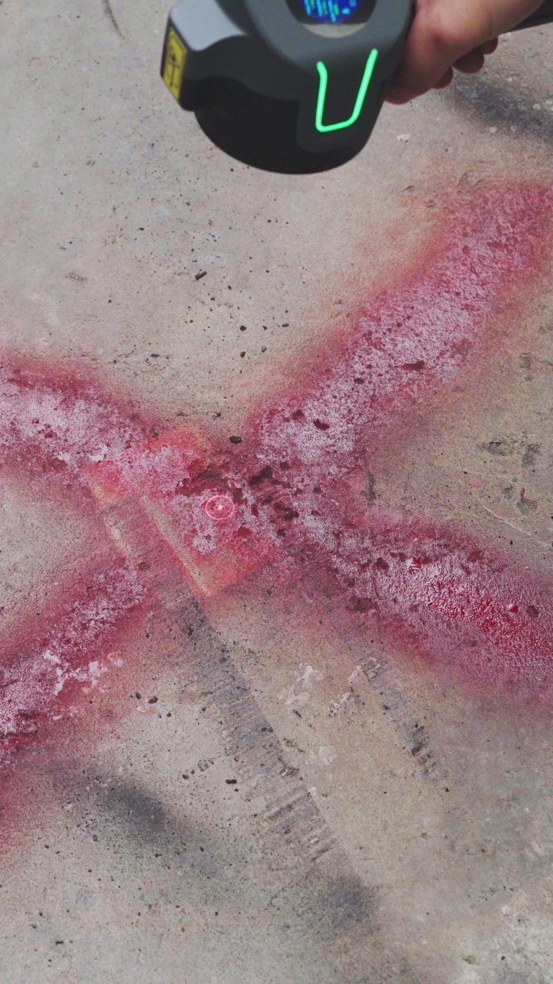 Laser Cleaning of Red Paint