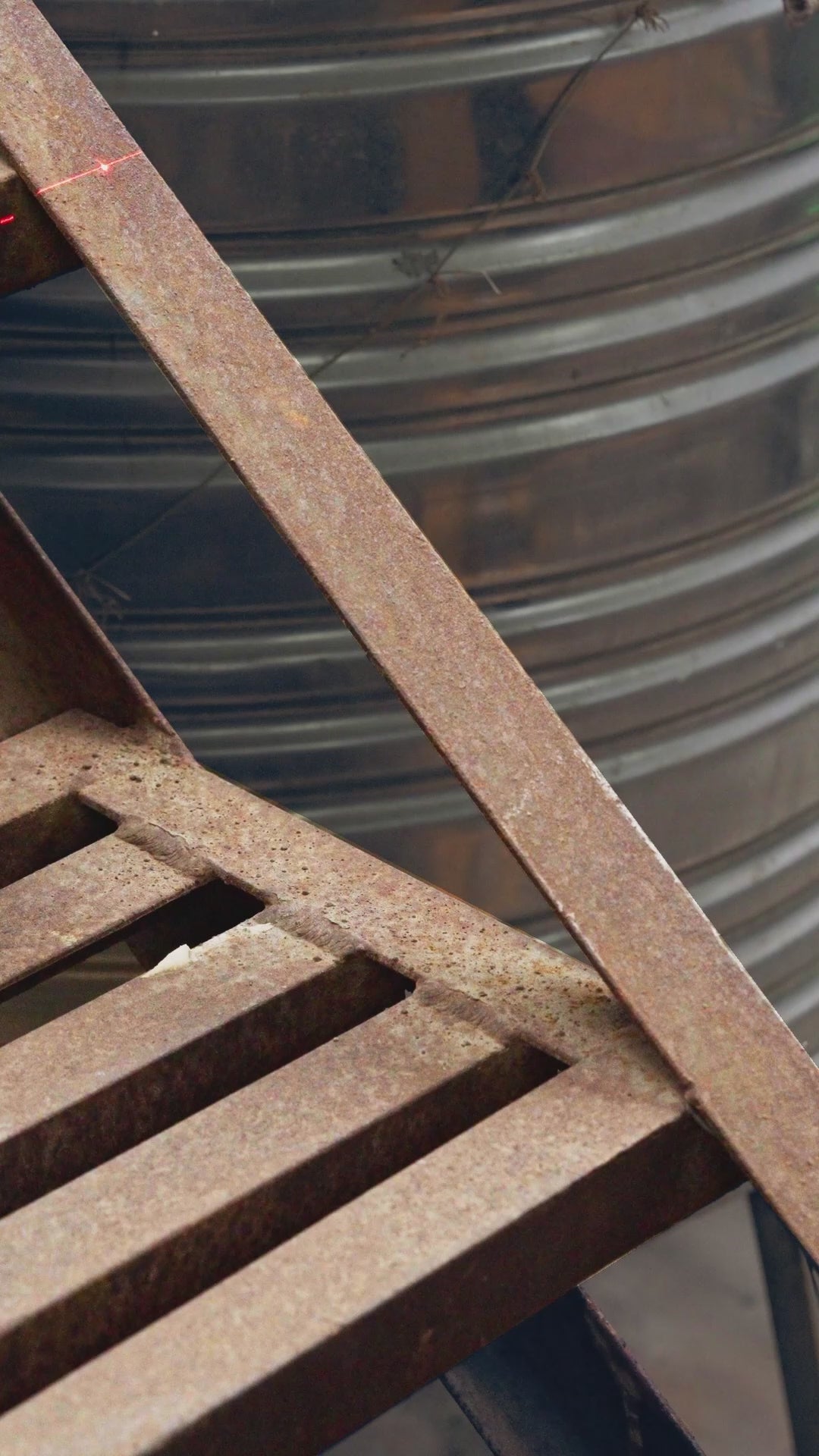 Laser Cleaning of Rusted Ladder