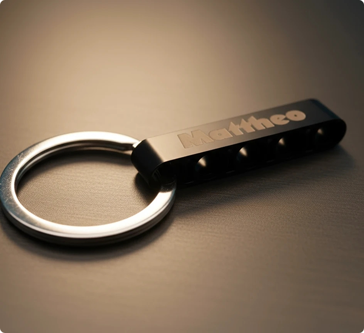 q1 engraving text on coated metal necklaces