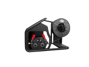 X1 Pro wire feeder in operation connected to a laser welder.